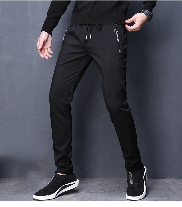Cộng với quần thể thao nhung mùa thu và quần mùa đông quần nam mùa đông quần âu nam thanh niên học sinh dày quần nhung quần baggy nam
