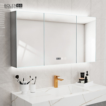 BOLEN smart bathroom mirror cabinet Wall Wall LED toilet toilet mirror with rack with light mirror box