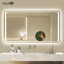 BOLEN wall-mounted intelligent led lamp mirror anti-fog no-frame bathroom mirror touch screen toilet bathroom mirror luminous