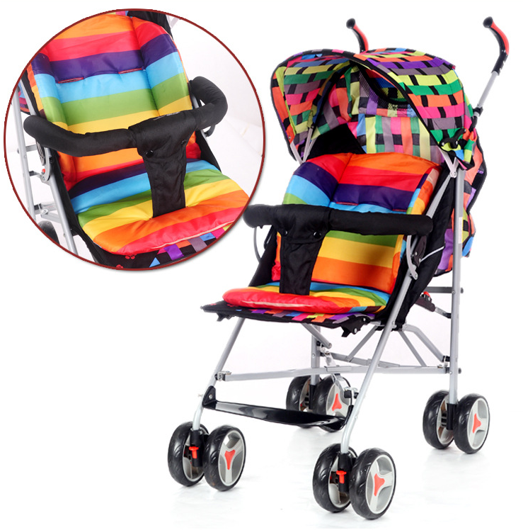 Xe đẩy trẻ em bông pad bé ô xe mat không thấm nước trẻ em walker ăn ghế an toàn đệm phổ mùa đông xe con gà tập đi