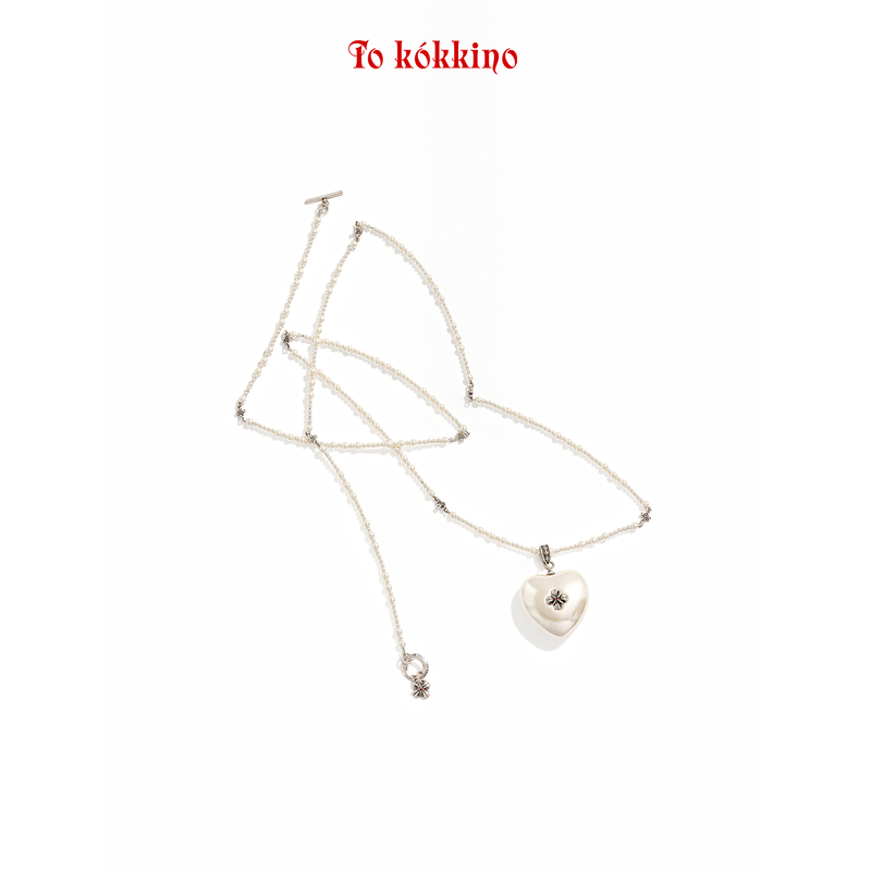 Tokokkino「Unordered Roaming」Pearl Heart Multi-Way Wearable Long Necklace