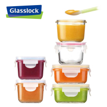 Imported glasslock baby glass food supplement box baby anti-drop small fresh-keeping box baby tableware can be microwaved