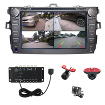 360 panoramic image car four-way picture splitter HD night vision front and rear left and right blind spot camera