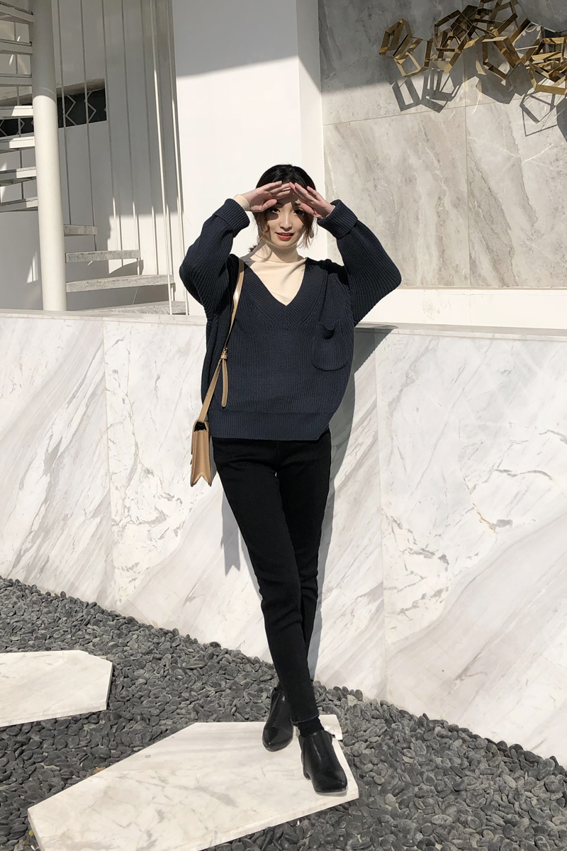 Li Dami Đàn hồi cao màu đen cộng với quần jean nhung nữ cao eo mùa đông co giãn dày ấm áp Quần dài mùa đông mỏng đồ nữ đẹp
