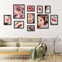 Manicure shop wall decoration mural eyebrow lip hanging painting decorative wall embroidery nail nail picture frame background wall