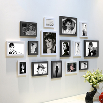 Monroe retro nostalgic hanging picture characters black and white photo wall Audrey Hepburn decorative painting photo hanging wall photo frame wall