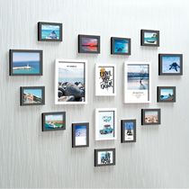 Photo wall decoration creative personality heart shape combination photo frame hanging wall black and white decorative painting ins Nordic style photo wall