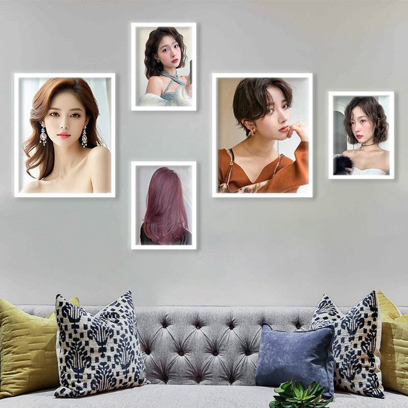 Barber Shop Background Wall Decoration Hairstyle Pictures Decorative Painting Combination Hair Salon Mural Sofa Background Wall Hanging Painting Barber Shop Background Wall Decoration Hairstyle Pictures Decorative Painting Combination Hair Salon Mural Sofa Background Wall Hanging Painting
