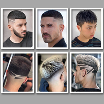 Hairdressing shop popular hairstyle picture photo frame painting barber shop background wall decoration hanging painting hair salon perm dyeing hairdressing mural