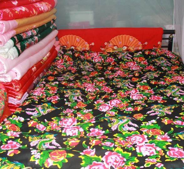 Đông Bắc Đông Bắc hoa chăn vải hoa mẫu chăn old-fashioned chăn chăn rồng cát tường cổ điển và phượng - Quilt Covers mền mát lạnh
