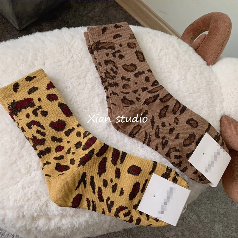 Yangqi Wild Han Fan in super fire Leopard cọc cọc vớ vớ vớ nữ mùa thu và mùa đông 6 màu vào D vớ nam cao cấp