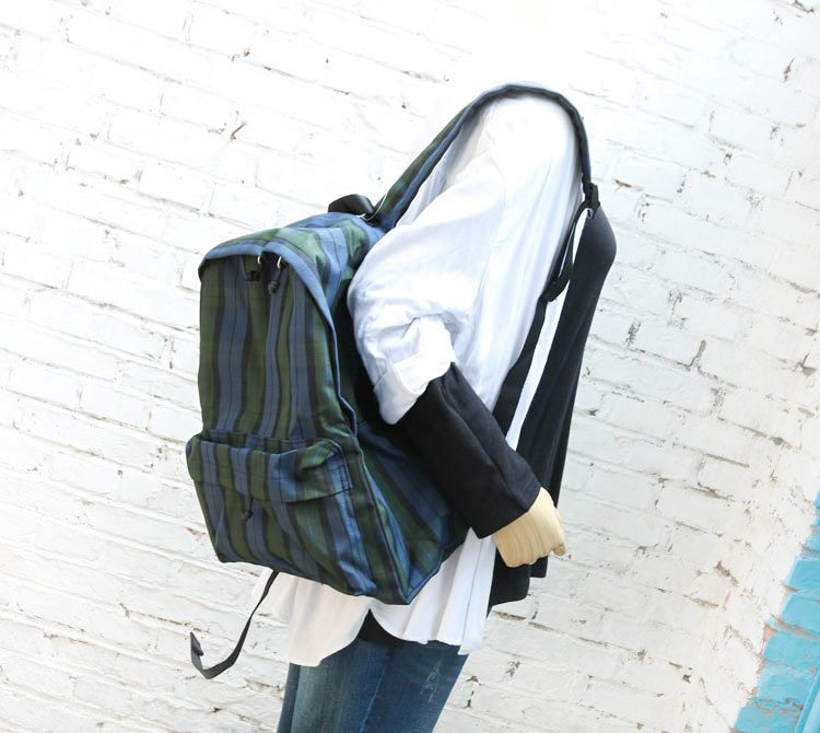 Hen House old basic polyester fiber shoulder bag minimal student bag pane male and female day pack