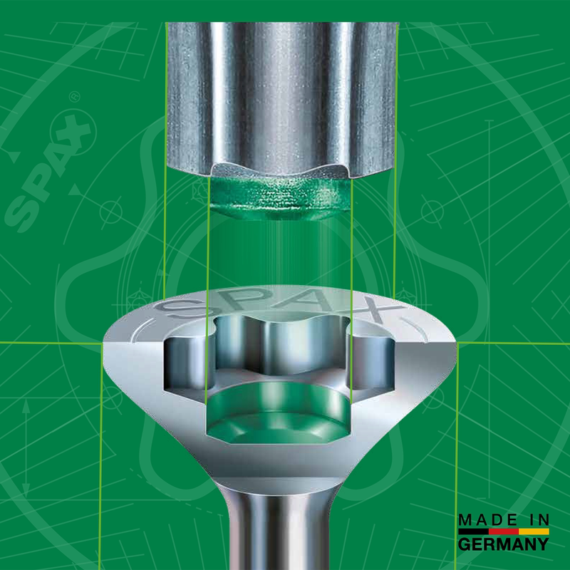 Spax Screws Imported from Germany, Countersunk Head, Star-Shaped, High-Quality Hardware Installation, A2 Stainless Steel DIY Self-Tapping Screws