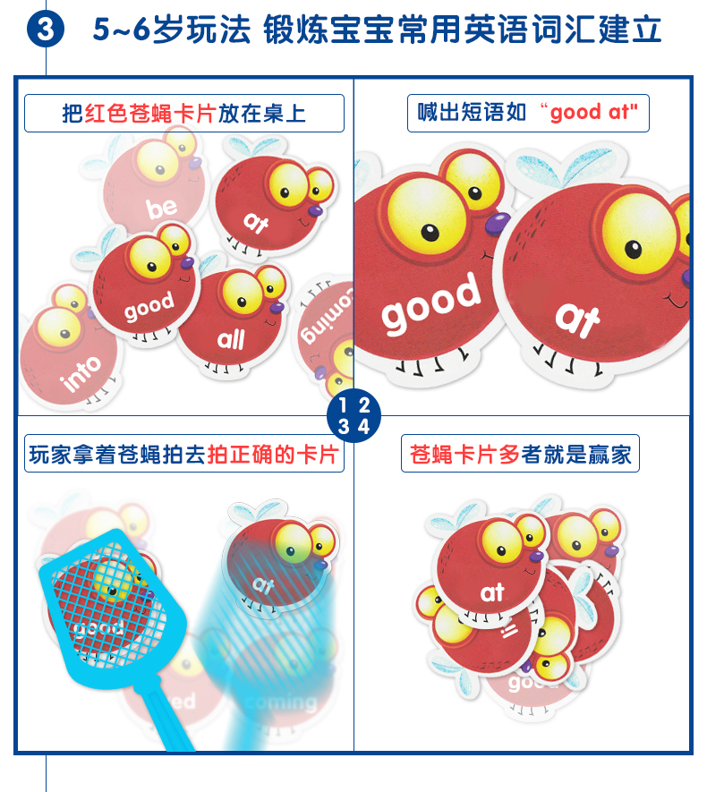 LearningResource fly swatter từ tần số cao trẻ em tập trung cha mẹ trò chơi hội đồng quản trị trò chơi đồ chơi tương tác tiếng Anh - Trò chơi cờ vua / máy tính để bàn cho trẻ em game trí tuệ cho bé