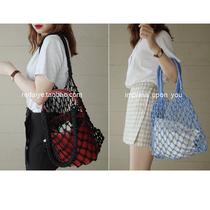 (Spot) Daughter of the Sea~~ Retro Mesh Handbag {Blue Black} =BG