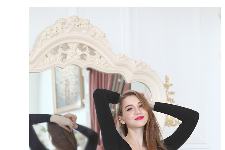 Phần mỏng cổ áo siêu thấp cổ áo thấp ngực thấp U-cổ đồ lót đơn mảnh thân bó sát cơ thể áo sơ mi nữ mùa đông quần áo mùa thu quần giữ nhiệt