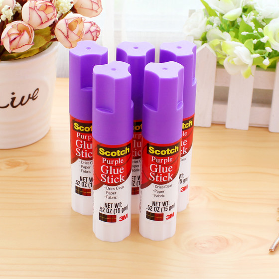 3m固体胶办公用品强力考研胶棒儿童手工变色笔形固体胶小学生用胶水高粘度手帐固体胶棒小号棒棒胶笔文具用品