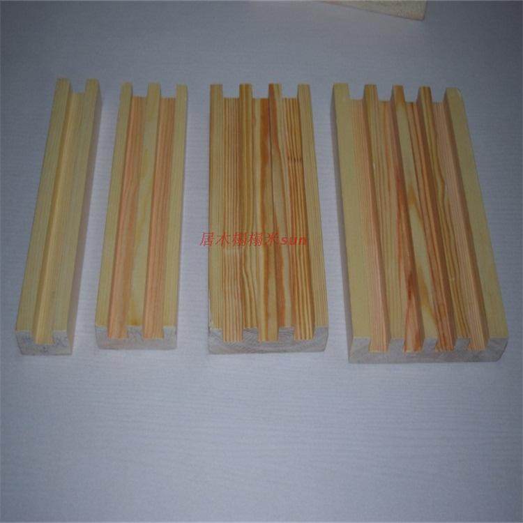 Promotional wardrobe door sliding door track Tatami solid wood track camphor pine material track custom solid wood wood strip