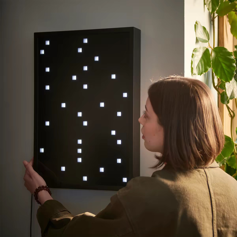 Ikea Ubergansa Led Wall Lamp with 5 Lighting Modes, Decorative Ambient Light for Living Room and Bedroom