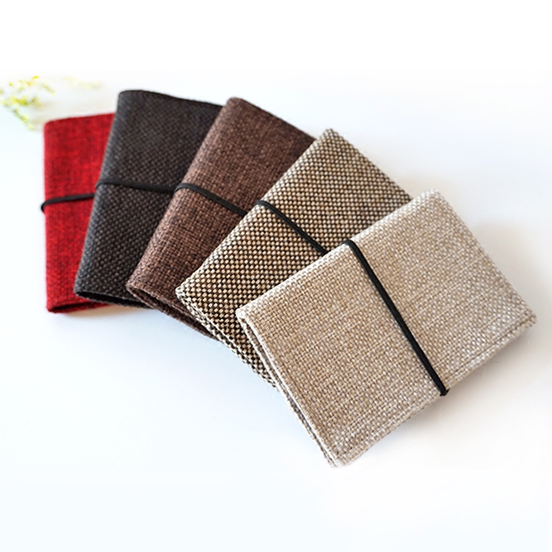 Handcrafted Cloth Art Cards Package Credit Card Financial Cardholder Name Sheet Clip Ultra Slim Multi-Position Men Women's Style Small Card Bag