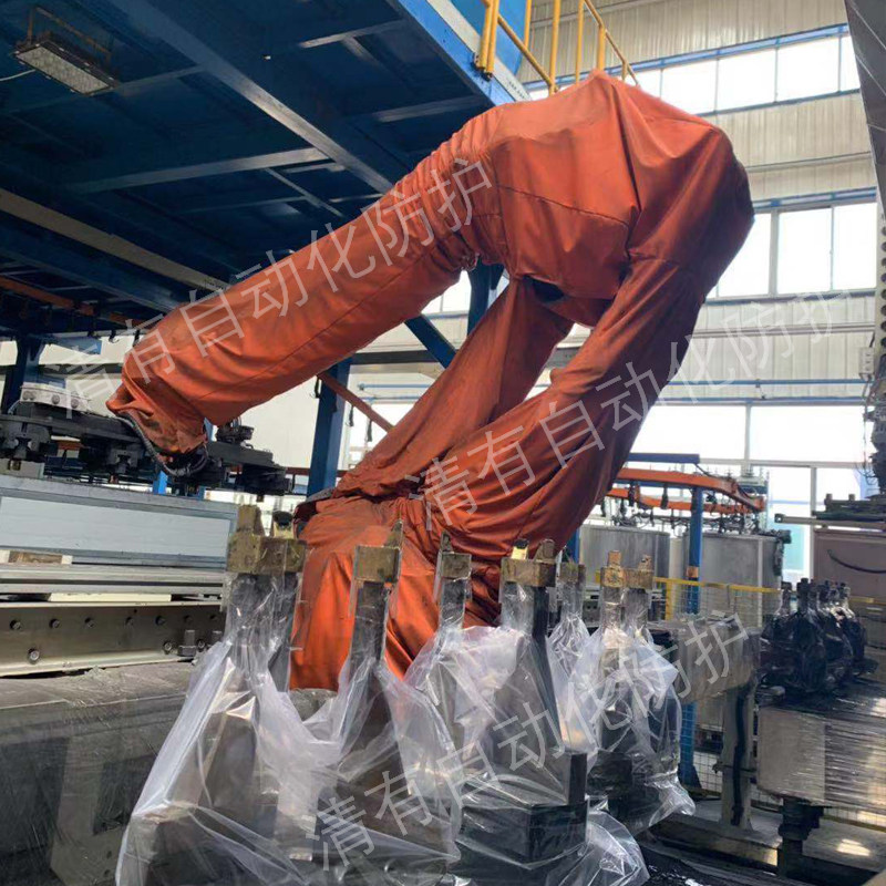 Six-axis robot protection manufacturer abb2400 machine arm protective clothing 1400 robot shield