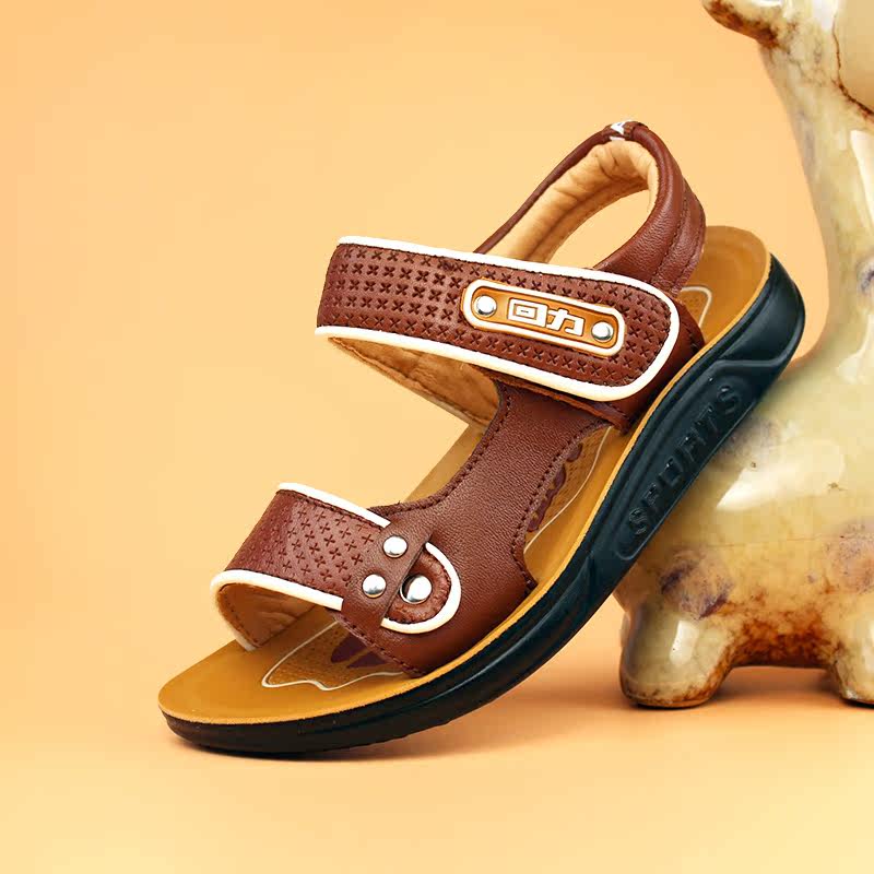 Sandales enfants en cuir WARRIOR orteil métal pour été - semelle caoutchouc - Ref 1053391 Image 15