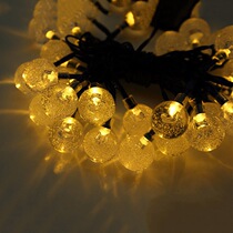 LED solar light string Outdoor waterproof tree decoration Household with crystal ball lantern Christmas net red star light