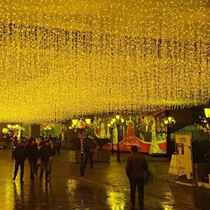 Net red star light Ceiling LED color light string light Icicle curtain Wedding decoration Outdoor lighting Waterproof starry sky