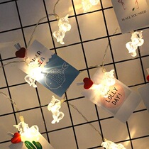 ins unicorn flamingo light string battery USB decorative light star net red room rental big renovation wall