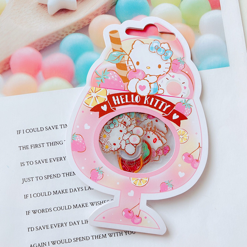 Kt24Cartoon Merlot Gemini ins Girlish heart Hand account album decorate Stickers diy children crystal Stickers jelly