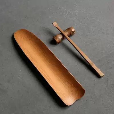 Bamboo tea spoon Teaspoon Tea ceremony Six gentlemen Kung Fu tea set Tea ceremony accessories Bamboo tea viewing device Tea viewing lotus