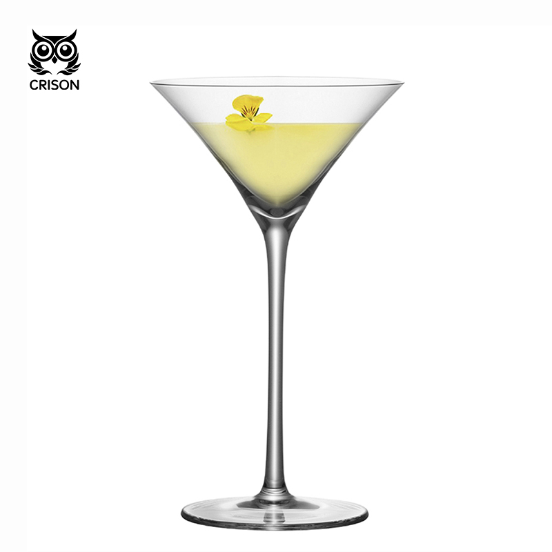 MT1801 CRISON Horn Molding Lead Crystal Crystal Cocktail Cup Triangle High Foot Wine Cup