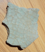 Large piece with bottom Song Dynasty official kiln porcelain piece ice crack pattern 5*6cm