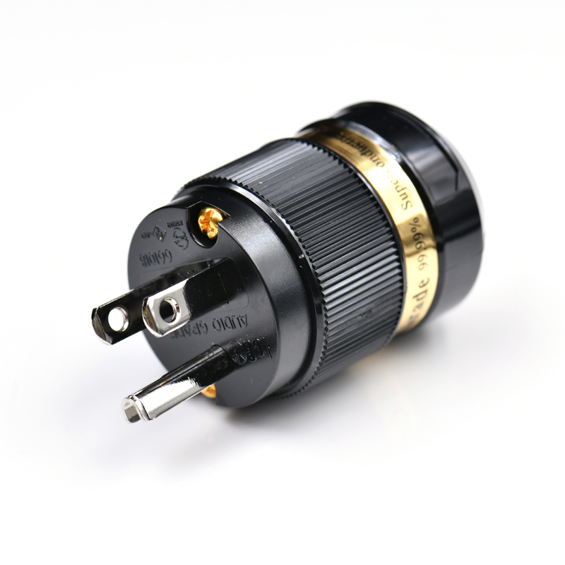 IeGOPower Ti2000-8075 pure copper rhodium-plated audio special power plug electrical plug