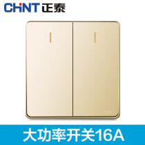 Zhengtai 86 type wall power supply high-power 16A An Shuanglian 2 two-open two-open single-control single-open switch panel concealed