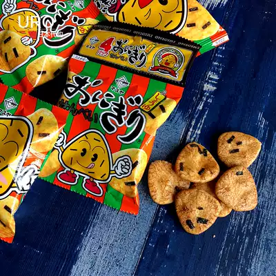New Japan Masuya baby non-staple food seaweed crispy triangle rice cake Xianbei children's snacks 4 with Pack 1