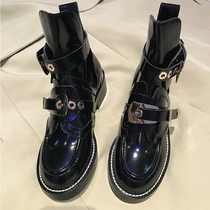Flowers and trees (mulberry branches) 2021 Paris short boots metal buckle hollow machine boots retro Martins boots spring and autumn naked boots women
