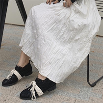 Diablo (butterfly orchid) ED handmade shoes 2021 new lace shoes retro casual strap leather lazy shoes women