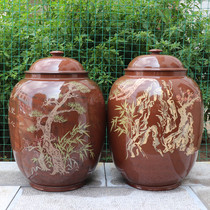 Yunnan Jianshui Purple Pottery Large Number Tea Leaf Jar Built Pottery Jar Cake Tea Vat Yang Qingxiang Made Light Storage Water Tank To Raise Water Vat