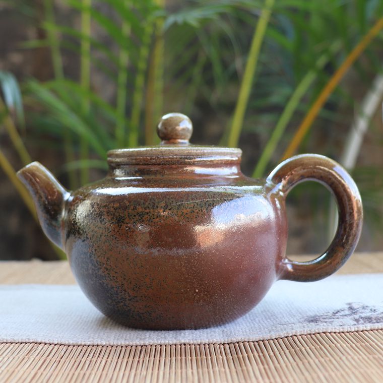 Yunnan Jianshui Purple Pottery Teapot Built Pottery Pot handmade pot firewood kiln fired firewood burning pot natural fall grey glazed surface 1
