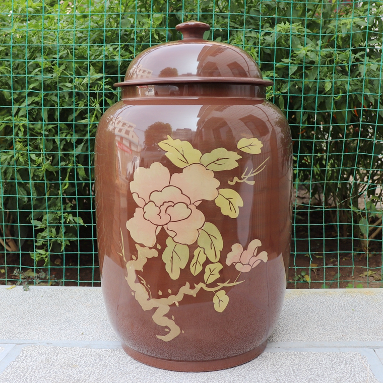 Yunnan Jianshui Purple Pottery Tea Storage Large Number Tea Leaf Jar Seven Subpie Tea Vat Family of Purple Pottery 22 Cake Packed Tea Storage