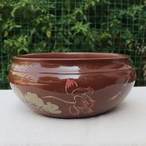 Yunnan Jianshui Purple Pottery Tea Cup Tea Sea Small Wind Water Cylinder Hydroponic Flower Pot parent Dai Tian Qing Cup washing tea washing and pen washing 3
