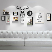 Nordic sofa background wall decoration painting mural 3d three-dimensional postmodern living room ins wind bedroom punch-free hanging painting