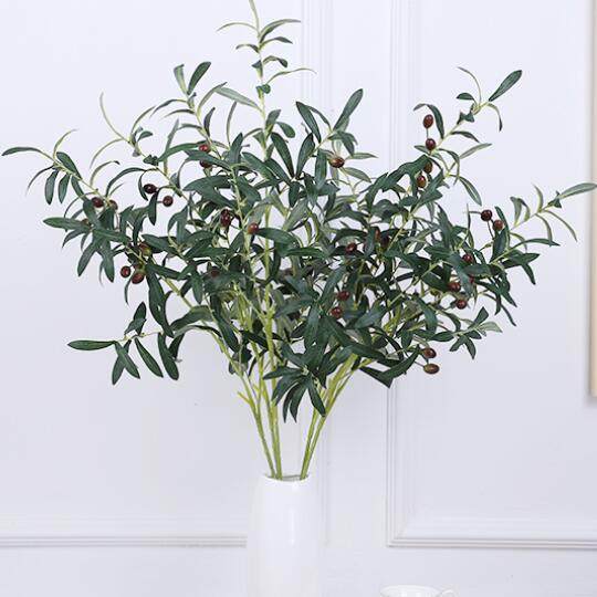 Simulation plant olive branch green living room flower arrangement decoration simulation flower high simulation olive fruit with gray white red