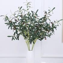  Simulation plant olive branch green living room flower arrangement decoration simulation flower high simulation olive fruit with gray-white-red