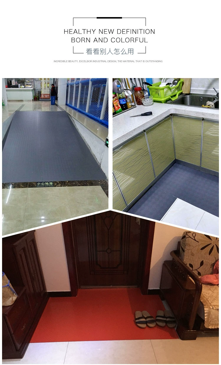thảm cao su chống thấm pvc nhựa thảm thảm mỏng có bếp gia đình mat cửa trượt xóa được - Thảm thảm nỉ