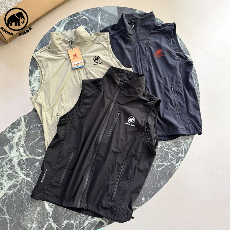 Spring and Summer Mammoth Glacier Sports Vest for Men, Casual Breathable Loose Vest, Outdoor Mountaineering Thin Sleeveless Vest