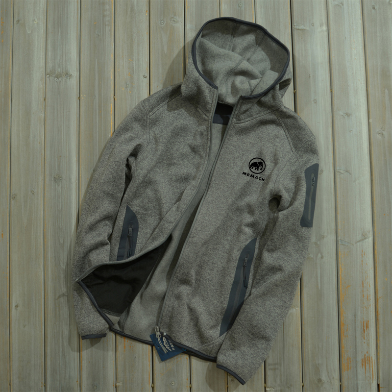 2026 Spring Mammoth Glacier Elephant Men's Outdoor Hooded Casual Hoodie Lightweight Zipper Cardigan Jacket Fleece Sweatshirt
