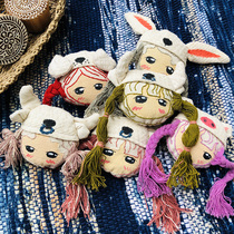 5 15 Live -- Thailand Chiangmai handmade thorn embroidery cute pet small hat girl headdress brooch