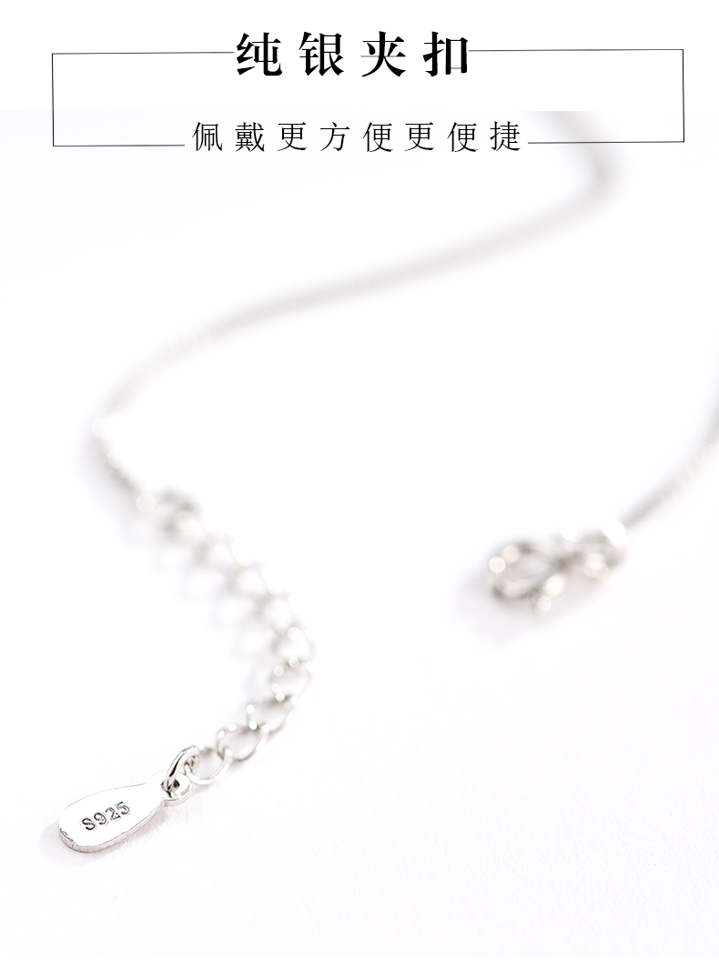Sterling bạc hạnh phúc khối lập phương 925 bạc vòng chân phụ nữ mô hình Hàn Quốc đơn giản tươi vuông mặt dây chuyền chân cá tính chuỗi chân lắc chân bạch kim